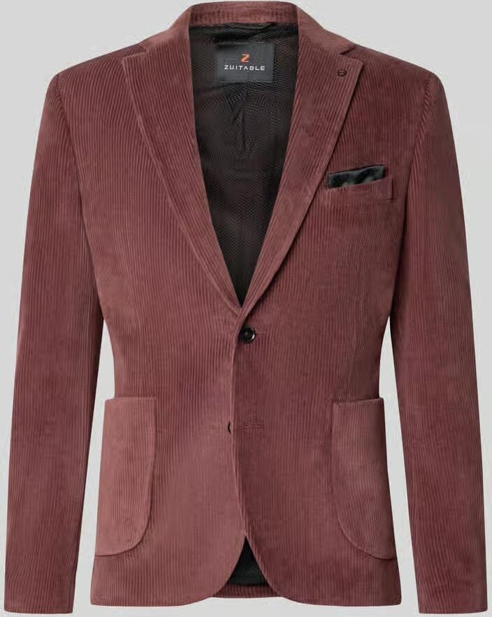 Zuitable Slim fit colbert van katoenmix in corduroy look model 'Nick'