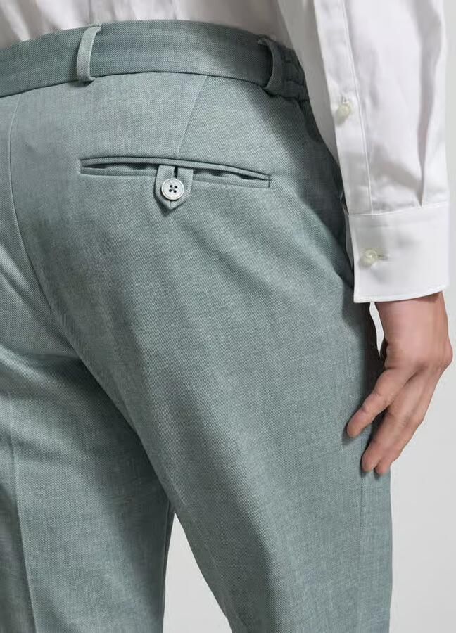 Zuitable straight fit stoffen broek met bandplooien model 'Sparta'