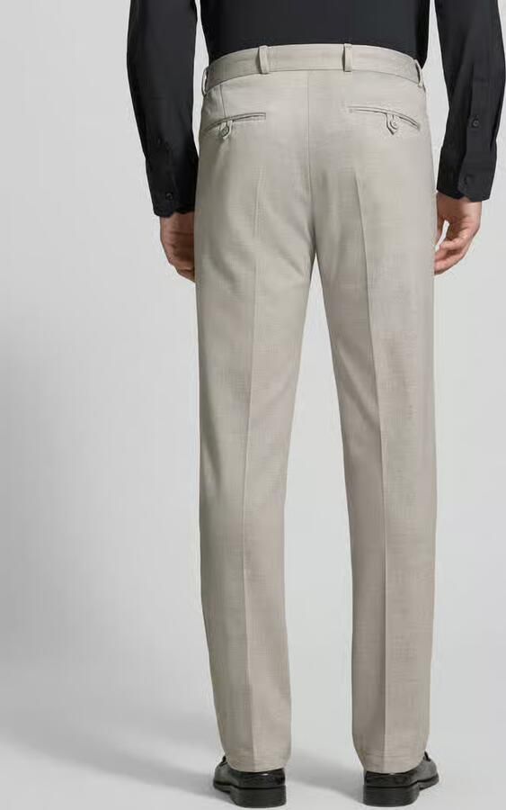 Zuitable straight fit stoffen broek met bandplooien model 'Sparta'
