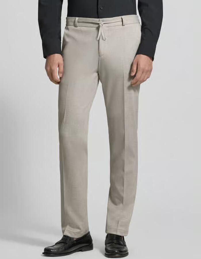 Zuitable straight fit stoffen broek met bandplooien model 'Sparta' - Foto 2