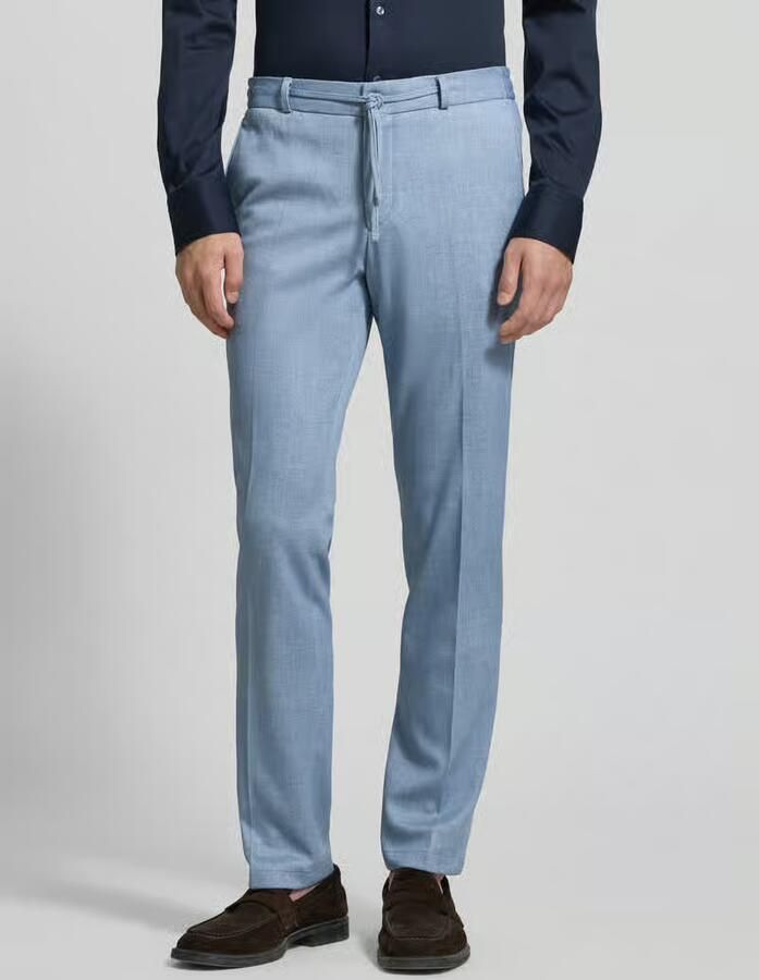 Zuitable straight fit stoffen broek met bandplooien model 'Sparta' - Foto 3
