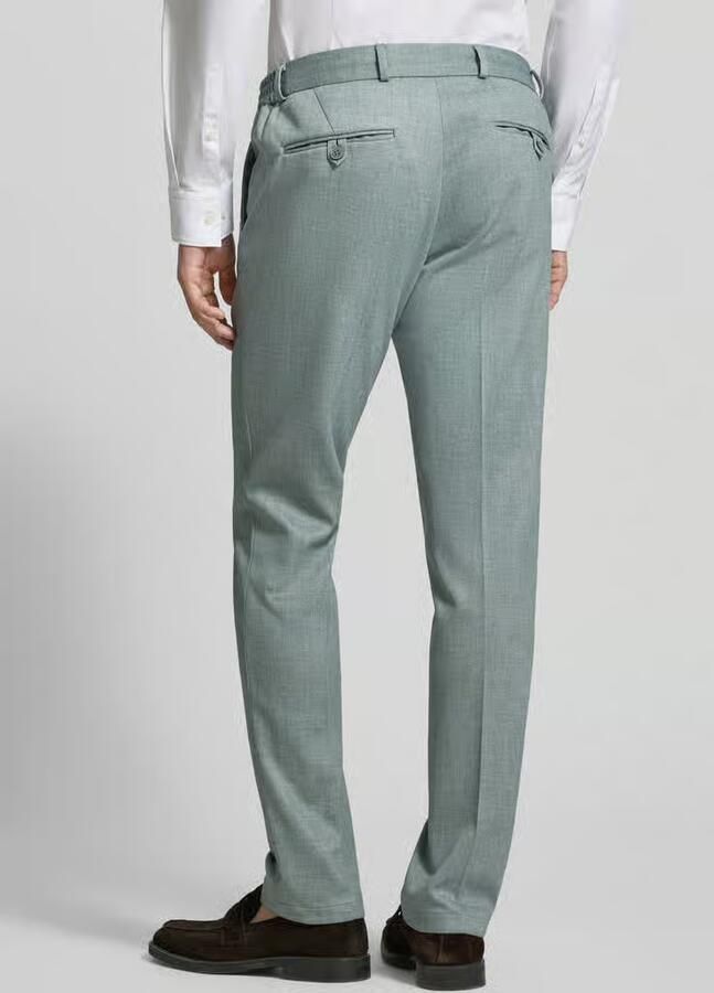 Zuitable straight fit stoffen broek met bandplooien model 'Sparta'