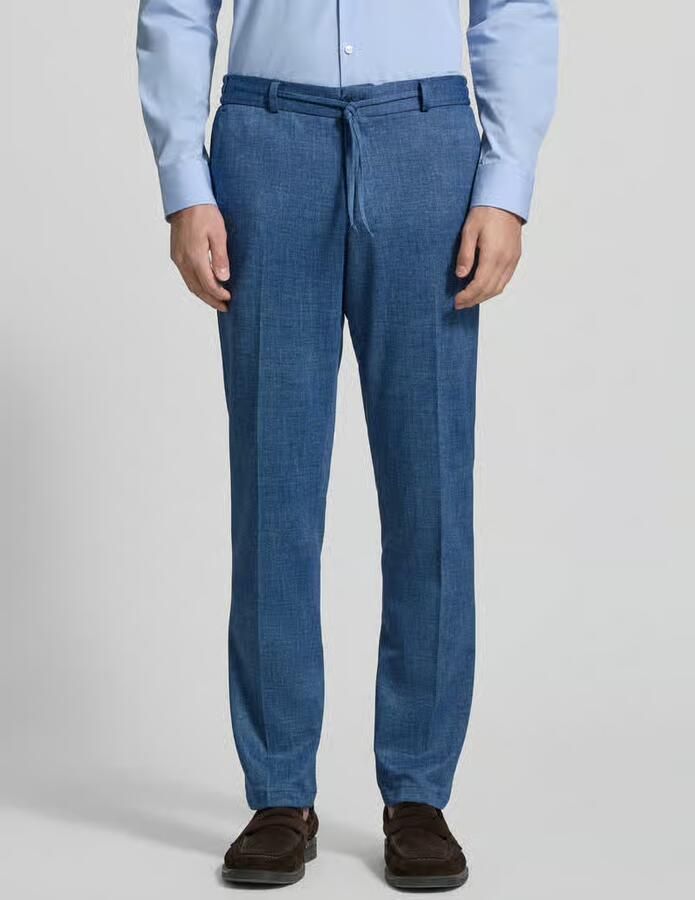 Zuitable straight fit stoffen broek met bandplooien model 'Sparta' - Foto 3