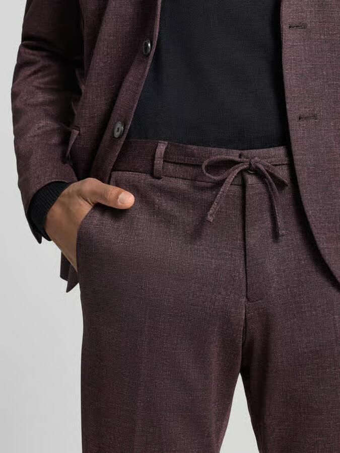 Zuitable straight fit stoffen broek met tunnelkoord model 'Sparta' - Foto 2