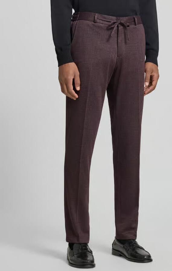 Zuitable straight fit stoffen broek met tunnelkoord model 'Sparta' - Foto 2