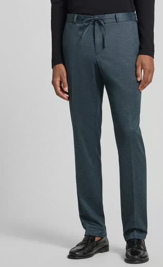 Zuitable straight fit stoffen broek met tunnelkoord model 'Sparta' - Foto 3