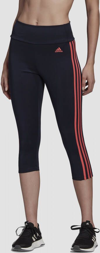 Adidas Trainingstights DESIGNED TO MOVE HIGH RISE 3 STREPEN SPORT 3 4 TIGHT