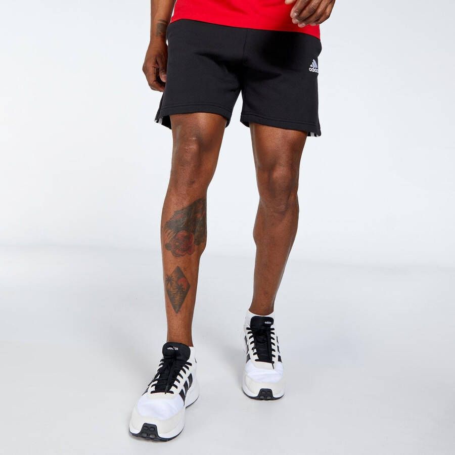 Adidas 3-stripes korte broek zwart heren
