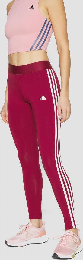 Adidas 3 stripes legging rood dames