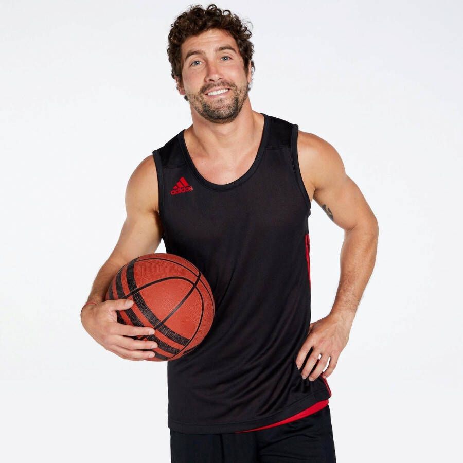 Adidas 3g speed reversible basketbalshirt zwart heren