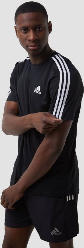 Adidas aeroready 3-stripes sportshirt zwart heren