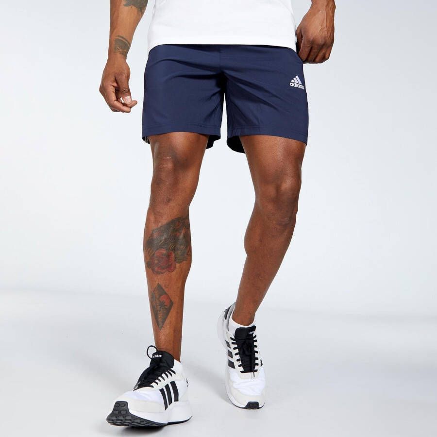 Adidas 3-stripes korte broek blauw heren