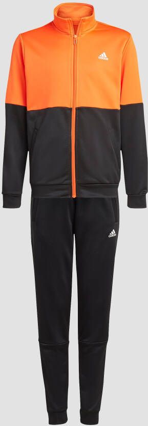 Adidas colourblock trainingspak zwart rood kinderen - Foto 1