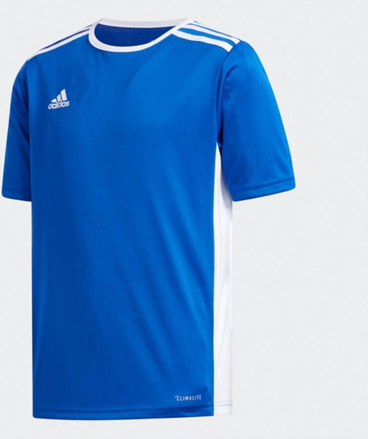 Adidas Perfor ce junior voetbalshirt blauw Sport t-shirt Polyester Ronde hals 128