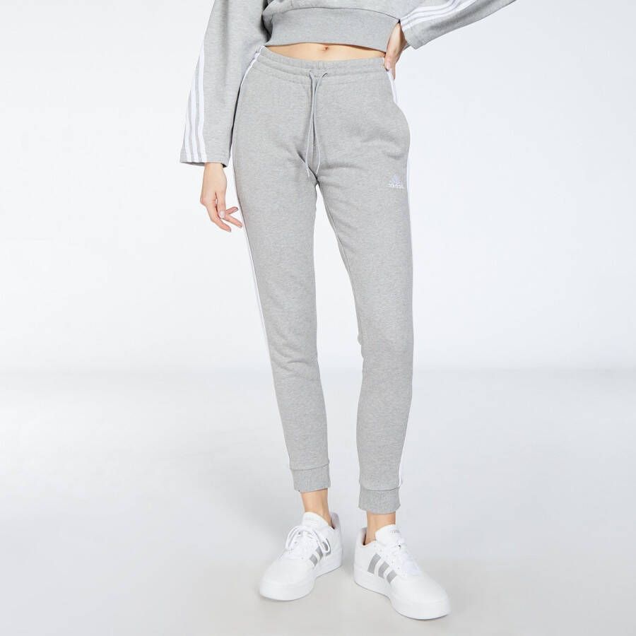 Adidas essentials 3-stripes french terry joggingbroek grijs dames