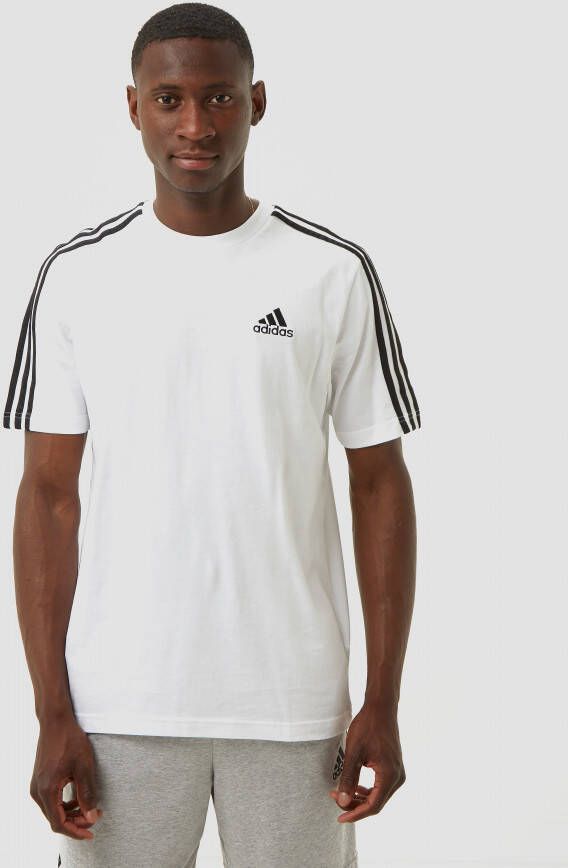Adidas essentials 3 stripes shirt wit heren