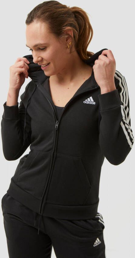 Adidas essentials 3 stripes vest zwart dames