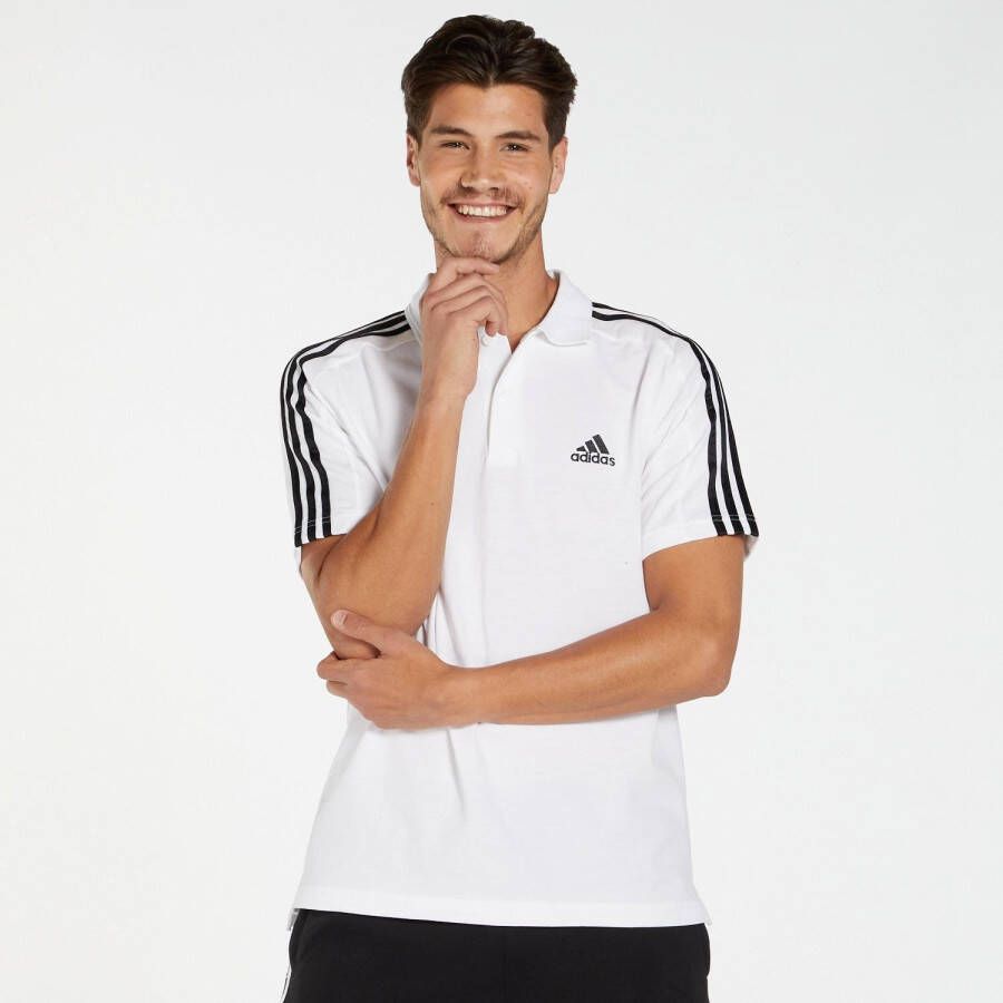 Adidas essentials pique embroidered polo wit heren