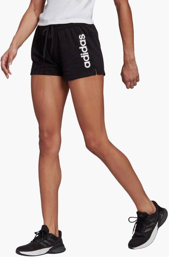 Adidas essentials slim logo shorts zwart dames