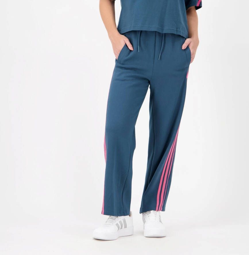 Adidas fi 3-stripes joggingbroek blauw roze