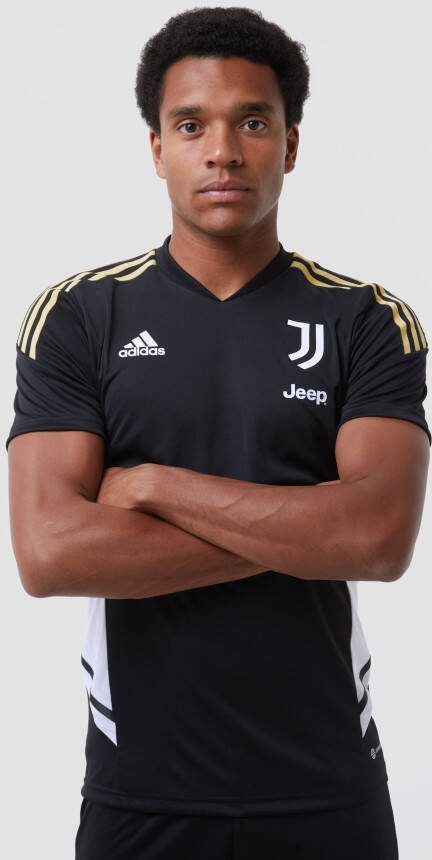 Adidas juventus condivo 22 trainingsshirt 22 23 zwart goud heren - Foto 2