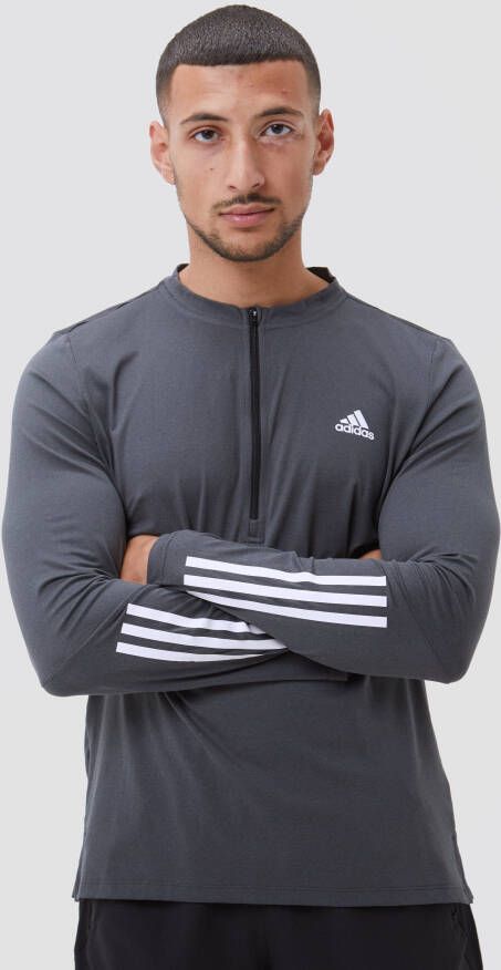Adidas longsleeve sporttop zwart wit heren