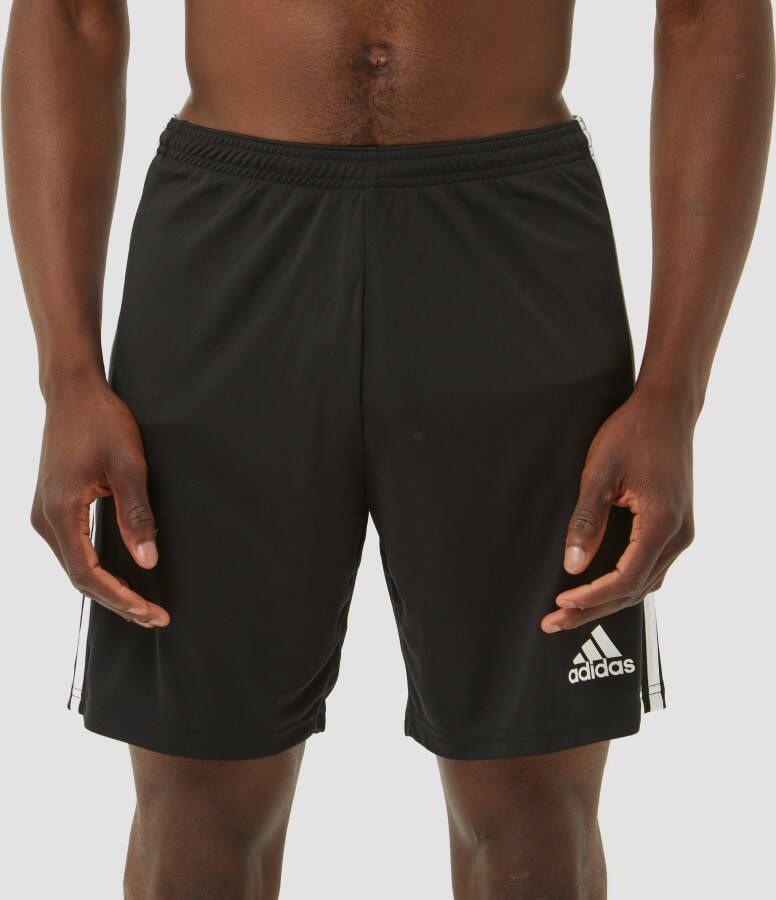 Adidas squadra 21 voetbalbroekje zwart wit heren