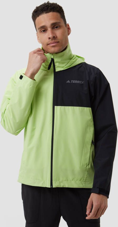 Adidas Terrex Adidas multi rain.rdy primegreen dubbellaags regenjas groen heren - Foto 3