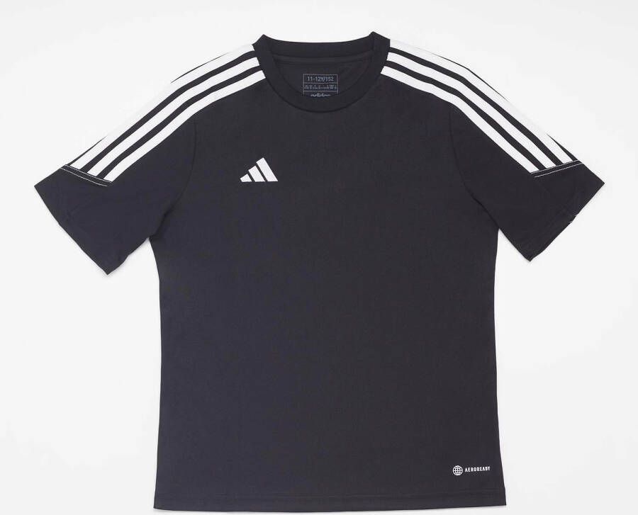 Adidas tiro 23 voetbalshirt zwart wit kinderen