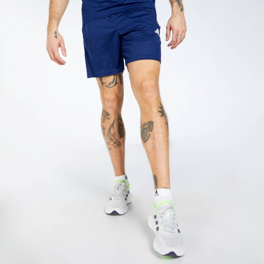 Adidas train essentials pique 3-stripes sportbroekje blauw heren