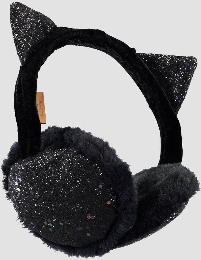 Barts glitter oorwamers Lulu met oortjes zwart