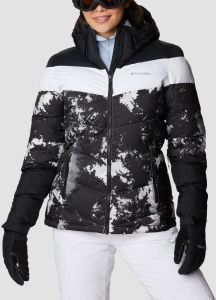 Columbia abbott peak insulated waterproof ski jas zwart wit dames