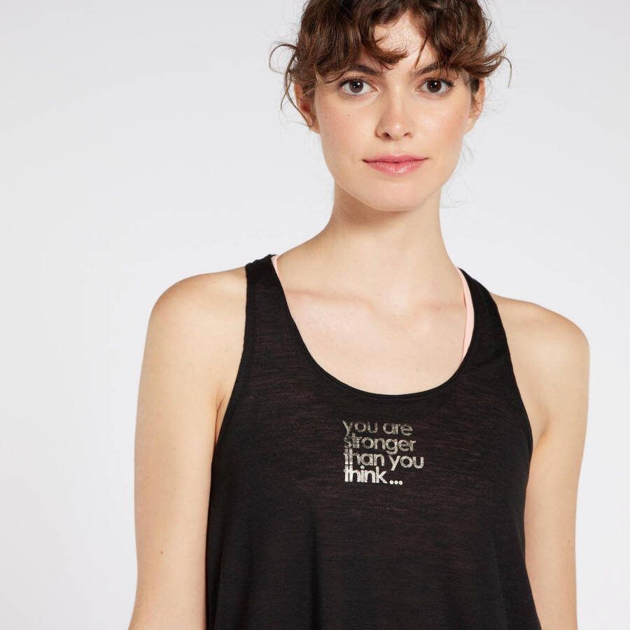 DOONE supportive aerobics racerback sporttanktop zwart dames