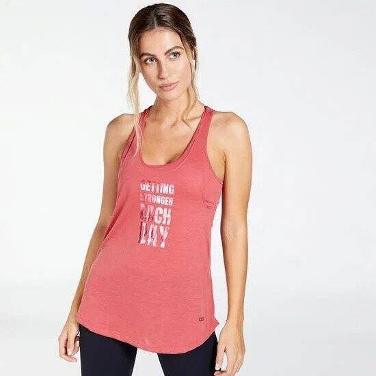 DOONE supportive sporttanktop oranje roze dames