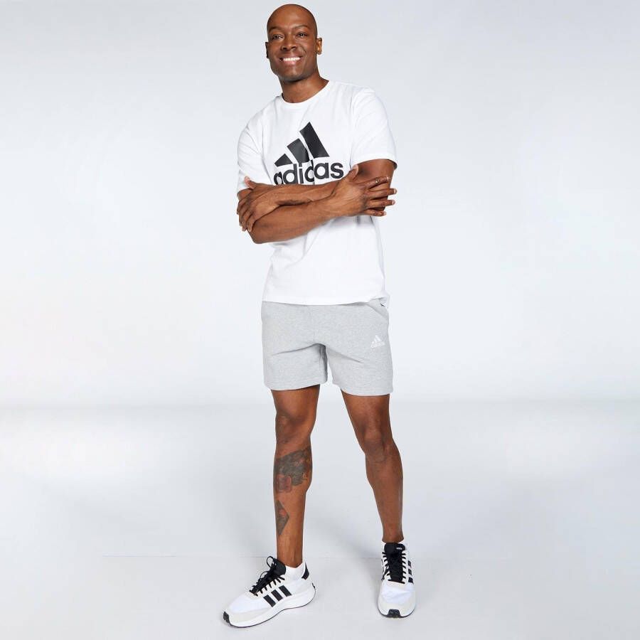 Adidas 3-stripes korte broek grijs heren