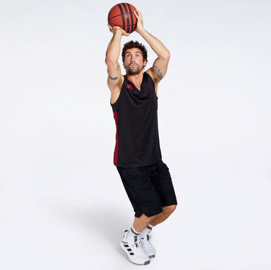 Adidas 3g speed reversible basketbalshirt zwart heren