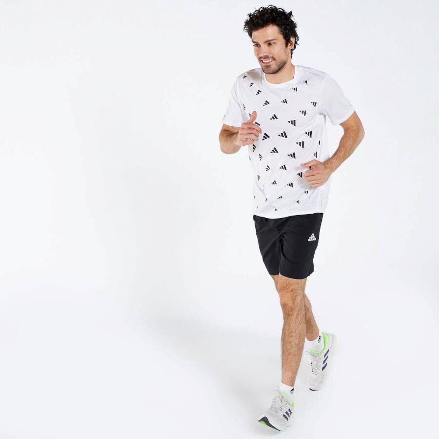 Adidas brand love logo's hardloopshirt wit heren