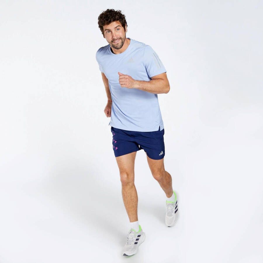 Adidas brand love logo's hardloopshort blauw heren
