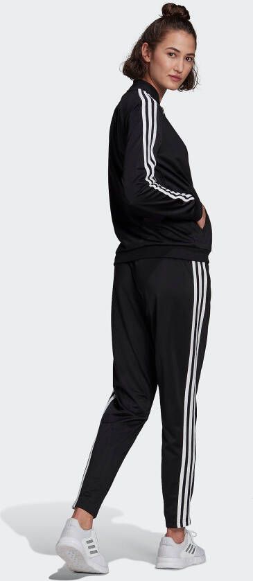Adidas 3-stripes trainingspak zwart dames
