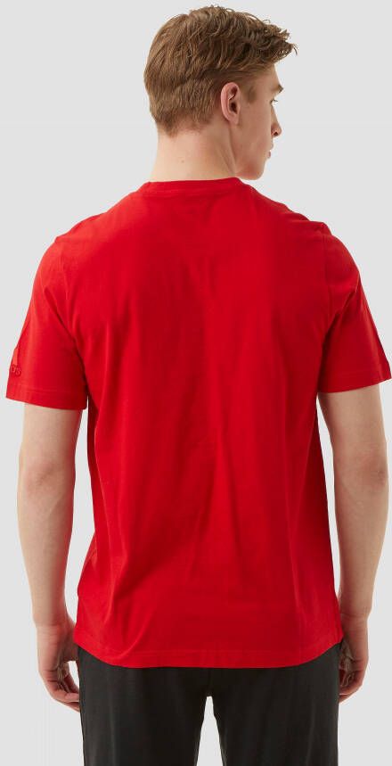 Adidas essentials embroidered linear logo shirt rood heren