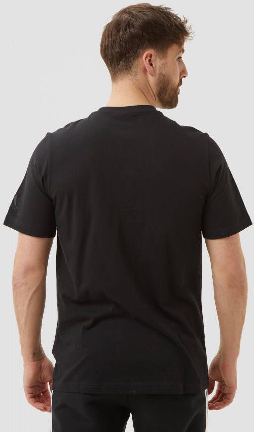 Adidas essentials embroidered linear logo shirt zwart heren
