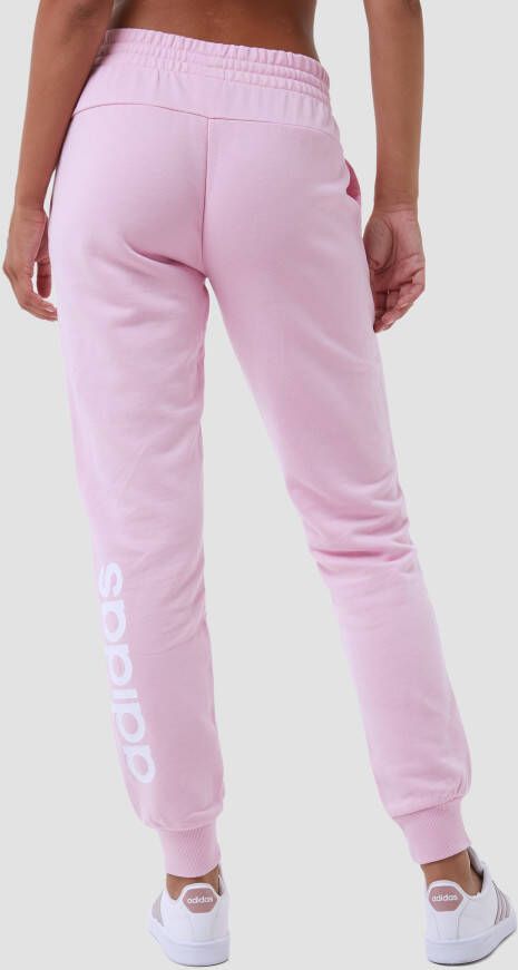 Adidas essentials french terry logo joggingbroek roze dames