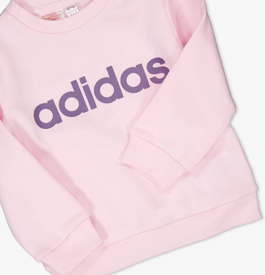 Adidas joggingpak roze grijs baby