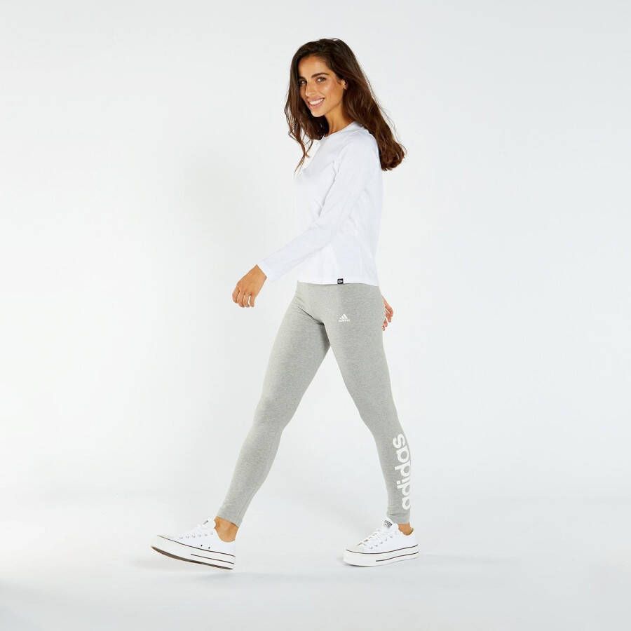 Adidas linear legging grijs dames