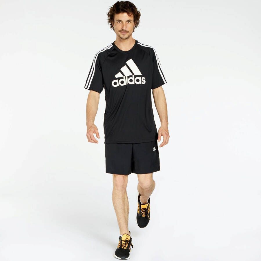 Adidas logo hardloopshirt zwart heren