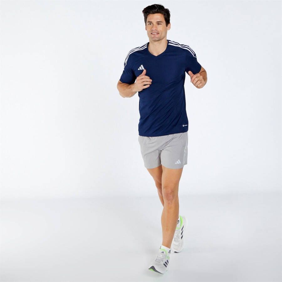 Adidas own the run heather hardloopshort grijs heren
