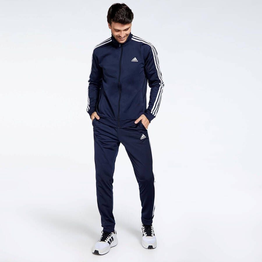 Adidas sportswear basic 3-stripes trainingspak blauw heren