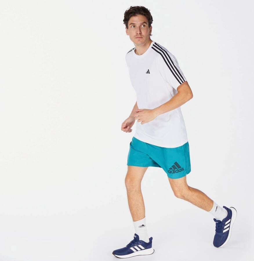 Adidas train essentials 3-stripes sportshirt wit heren