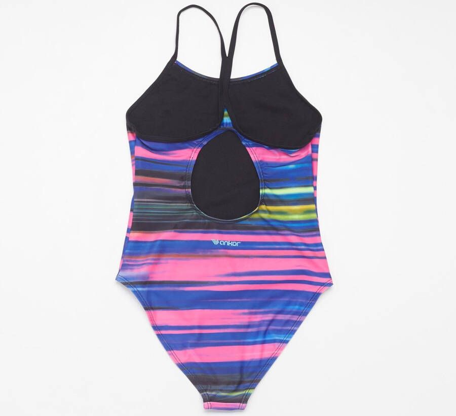 ANKOR vlinder badpak blauw roze kinderen