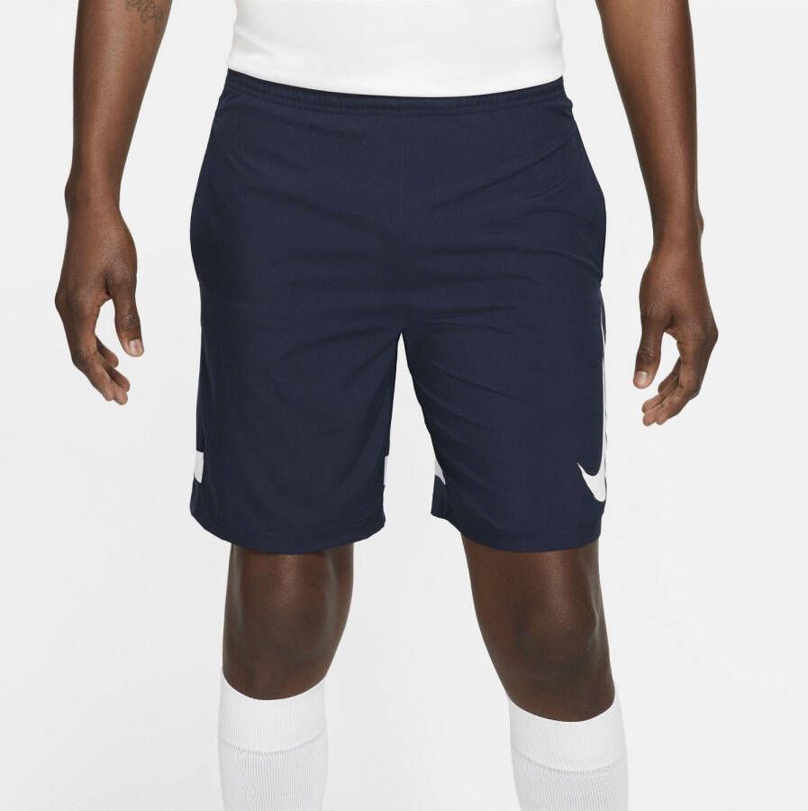 Nike academy korte broek blauw wit heren